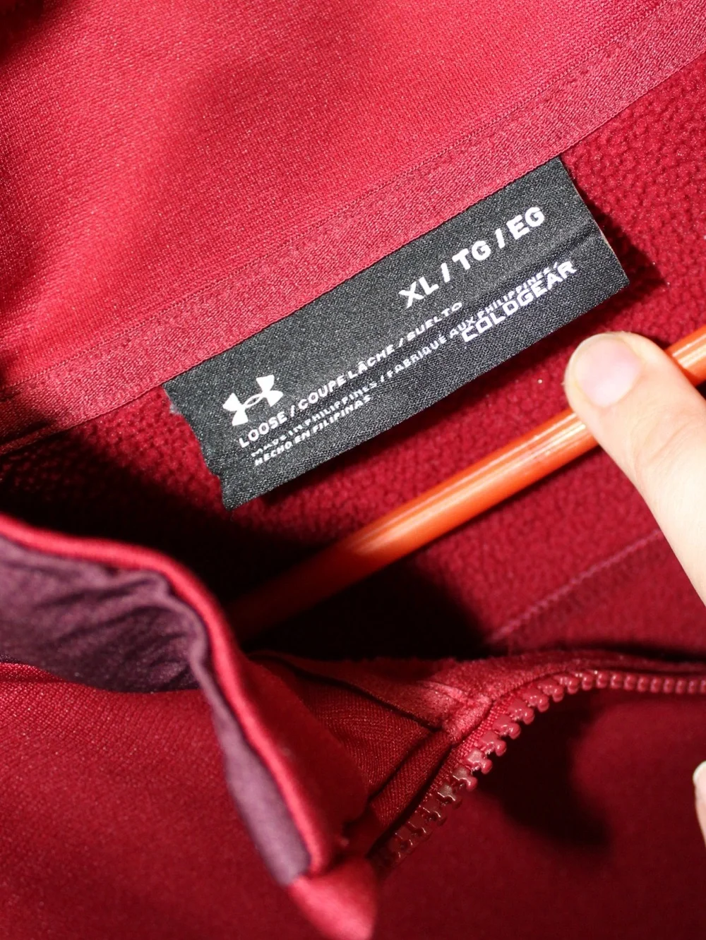 Under Armour ColdGear Full Zip Jacket Men’s XL Burgundy Performance Athletic